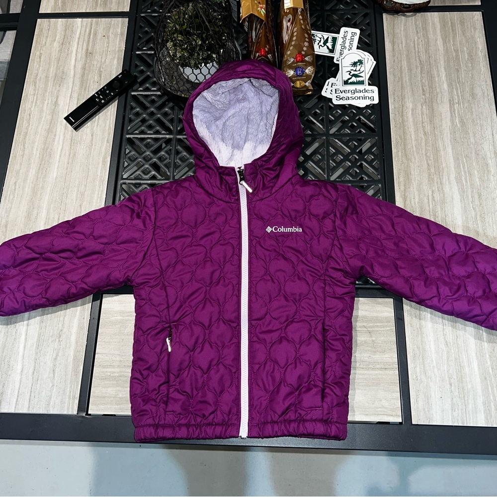 Kids Columbia Puffer Jacket Purple XS 6-6x